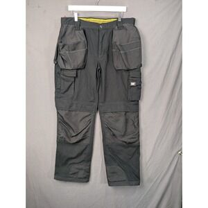 Caterpillar Trademark Trouser Mens 36x32 Black Cargo Work Pants 7129